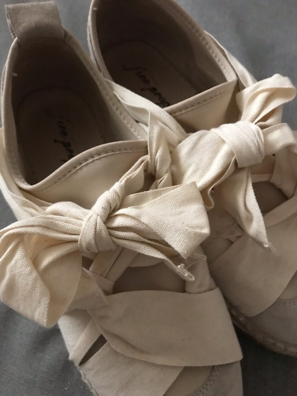 Free People Cream and Tan Espadrille Platform Sandals - Picture 7 of 10